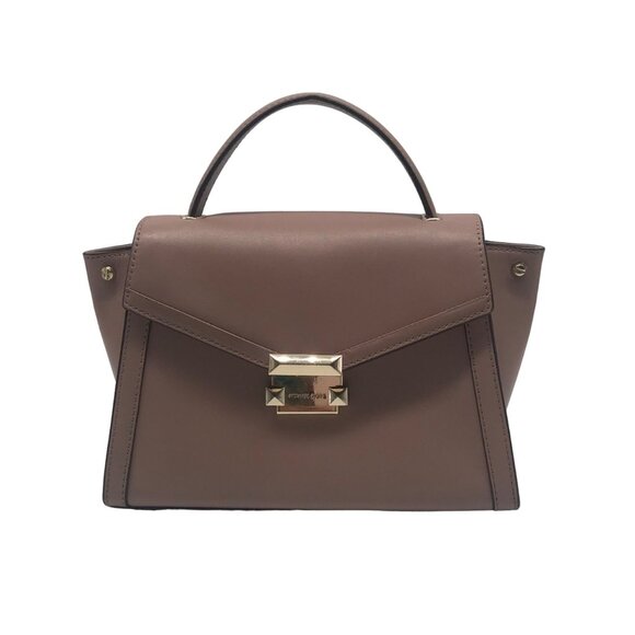 Michael Kors Mauve Leather Medium Whitney Satchel Bag - Picture 1 of 12